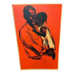 (CIVIL RIGHTS.) Earl Newman; artist. SNCC: Father and Child / 1965