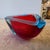 Mid-Century Modern 1970s Seguso Space Age Sommerso Red and Blue Murano Glass Bowl For Sale - Image 3 of 12