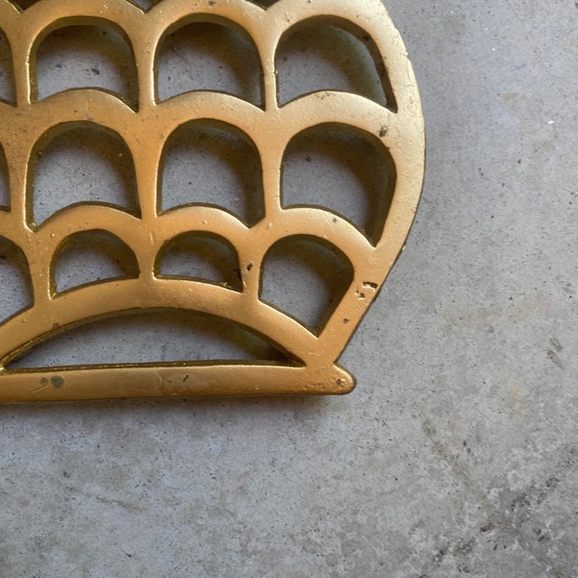 Modern 1970s Brass Owl Trivets- a Pair For Sale - Image 3 of 9