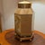 1970s Vintage Chinoiserie Hexagonal Reverse-Painted Glass & Brass Table Lamp For Sale - Image 5 of 15
