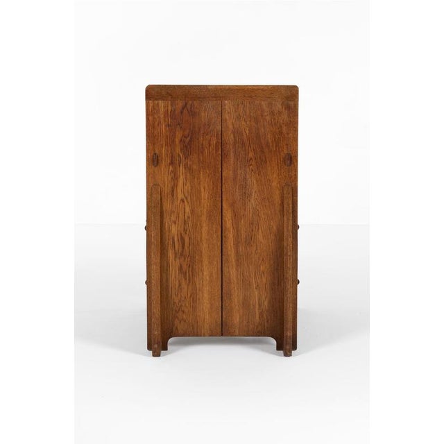 1920s Amsterdam School Traditionalist Chair in Oak For Sale - Image 5 of 15