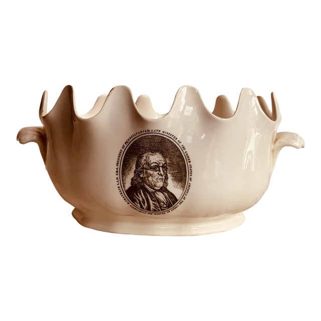 Wedgwood Porcelain Monteith Bowl - Benjamin Franklin - Bailey Banks & Biddle For Sale
