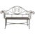 New Black Wrought Iron Bench With Arms and Back For Sale - Image 9 of 10