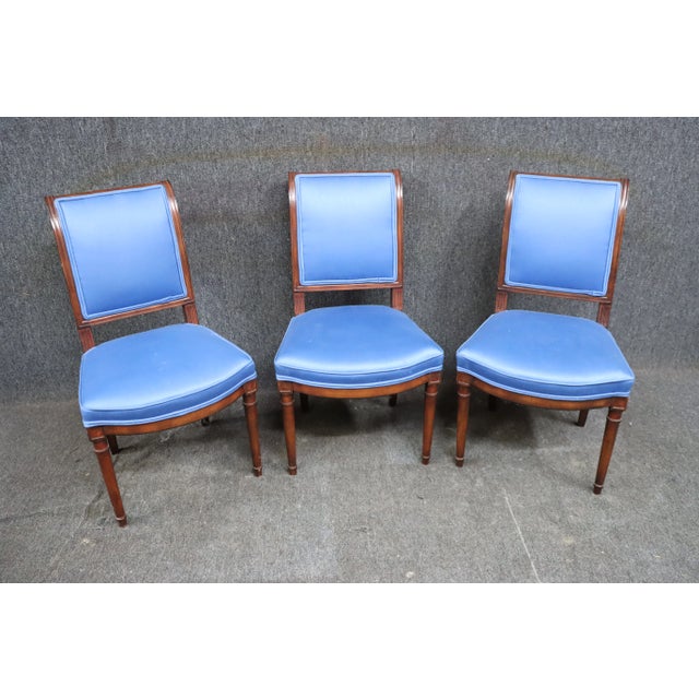 Mahogany & Upholstered Dining Chairs Set/6 For Sale - Image 9 of 12