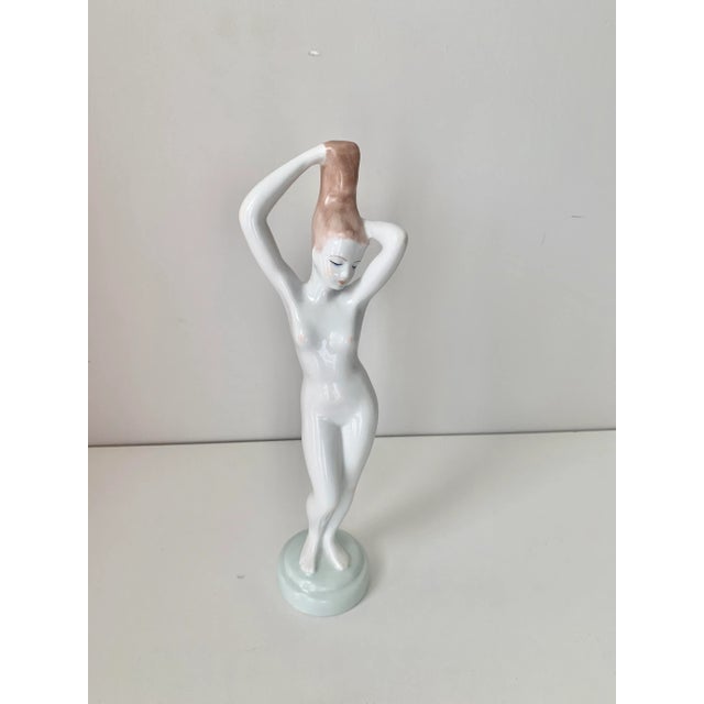 Ceramic 1960’s Vintage Woman’s Porcelain Figure For Sale - Image 7 of 7