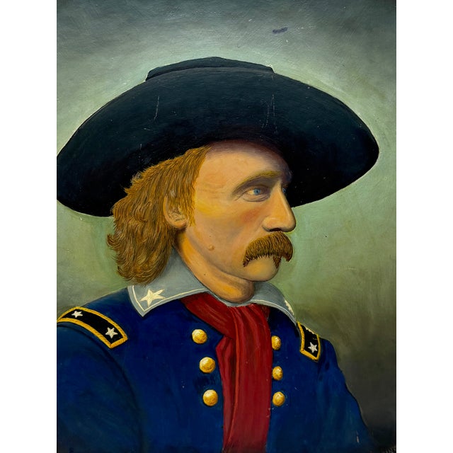 1 Fine Historic American Oil Painting Military Portrait General George Custer 1863 After Benjamin Brady. Impress & wow...