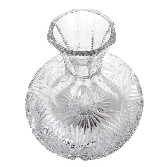 Late 19th Century Late 19th Century Crystal Cut Flower Vase For Sale - Image 5 of 8