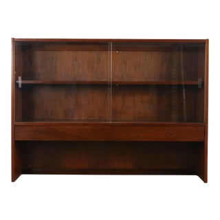 Jack Cartwright for Founders Book Case Display Hutch with Glass Doors For Sale