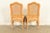 John Stuart French Provincial Louis XV Carved Oak and Cane Back Side Chairs or Dining Chairs | Pair For Sale - Image 11 of 14