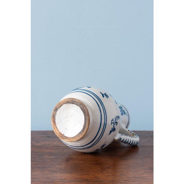 Antique Blue & White Rooster Jug, 1700s For Sale - Image 9 of 10