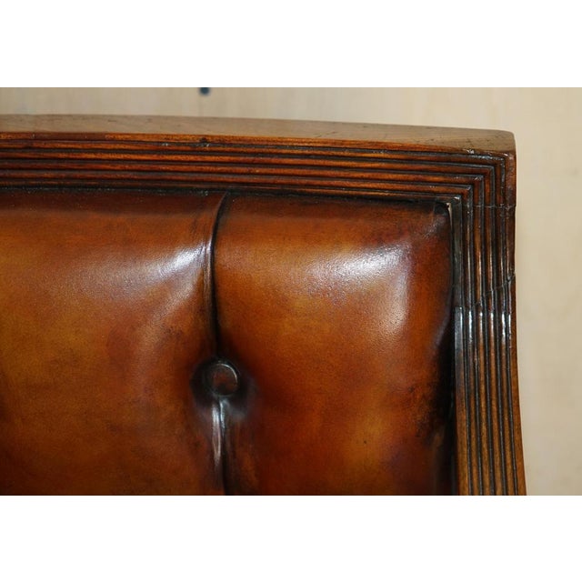 Animal Skin Metamorphic Leather Library Armchair Steps attributed to Gillows, 1810s For Sale - Image 7 of 18