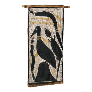 1960s Aboriginal Bark Painting, Likely Yirrkala Mission