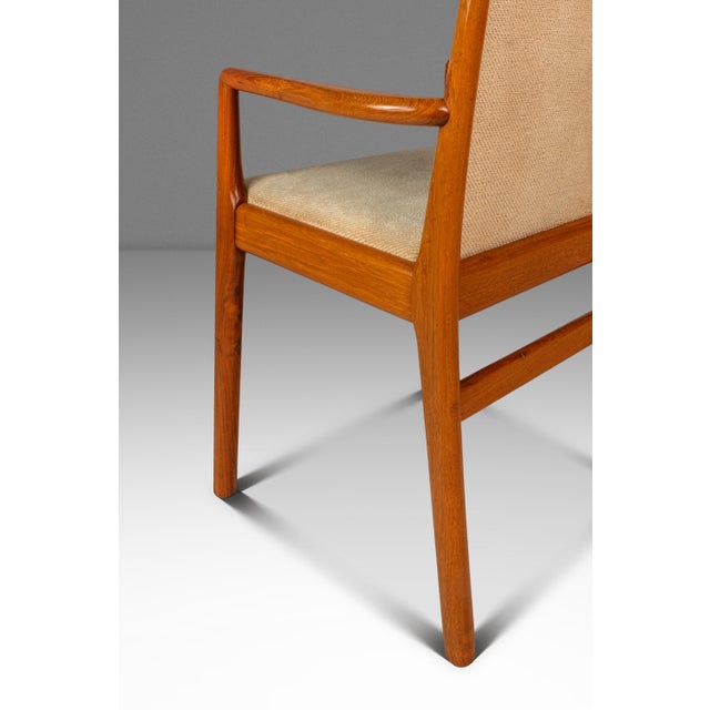 Set of Six (6) Danish Mid-Century Modern High-Back Dining Chairs in Solid Teak Attributed to Schou Andersen, Denmark, C. 1970s For Sale - Image 15 of 18