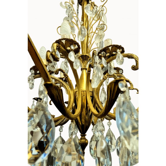 Eighteen-Light King Umberto of Savoy Chandelier in Bronze and Crystal, 1890s For Sale - Image 4 of 14