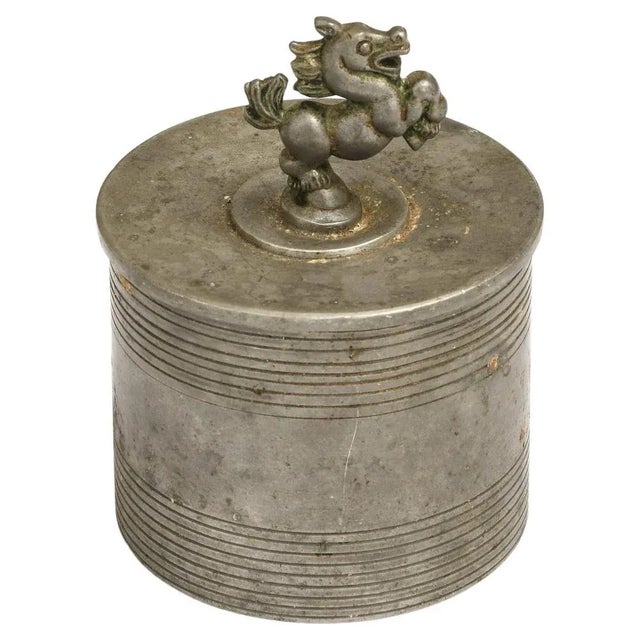1920s Pewter Jar Designed attributed to Sylvia Stave, 1929 For Sale - Image 5 of 5