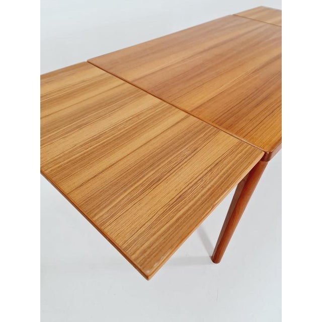 Danish Rectangular Teak Dining Table with Two Extension Leaves by Henning Kjaernulf, Denmark, 1960s For Sale - Image 10 of 11