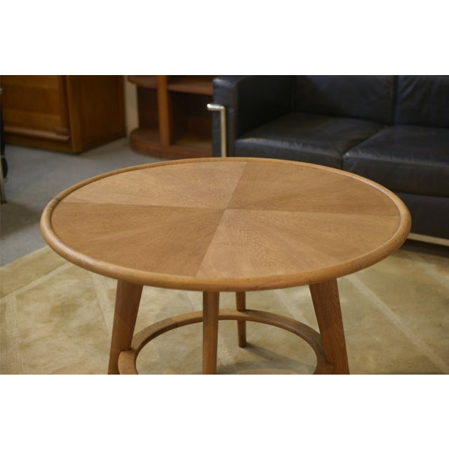 Vintage Oak Side Table with Tapered Legs by Louis Majorelle, 1930s For Sale - Image 9 of 13
