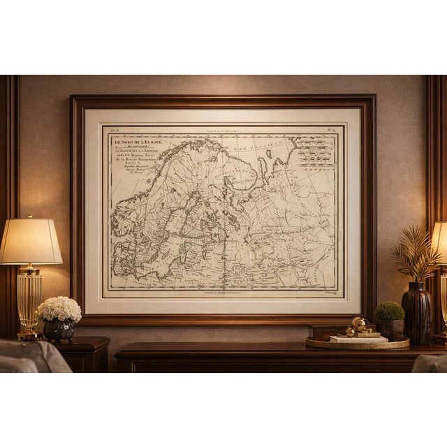 Northern Europe & Arctic Regions – Rigobert Bonne’s Map of Scandinavia, c.1780 : This refined late 18th-century map...