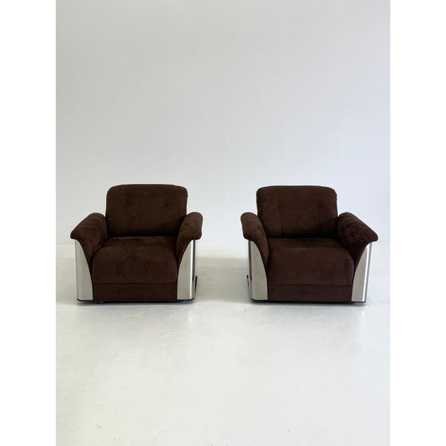 Brown Space Age Armchairs by Gian Pietro Arosio, 1970s For Sale - Image 8 of 15