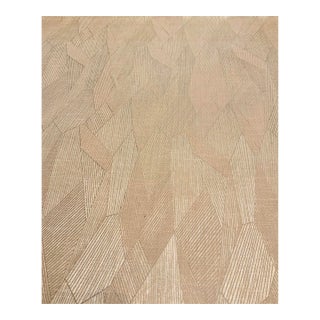 Caracole: Sandstone Modern Tan Abstract Linear Designer Fabric - 14.5 Yards For Sale