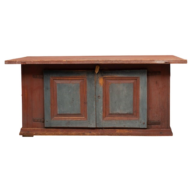 Large 19th Century Swedish Folk Art Side Table For Sale