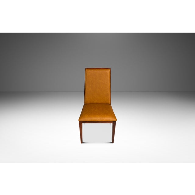 This elegant Mid-Century Modern high-back chair by Milo Baughman for Dillingham exemplifies the clean sophistication and...
