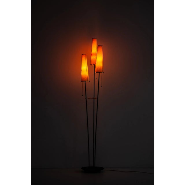 Swedish 3 Light Floor Lamp, 1950s For Sale - Image 4 of 10