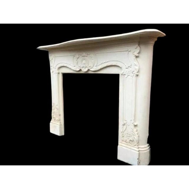 Victorian Rococo Revival Cast Iron Fireplace Surround, 1897 For Sale - Image 6 of 7