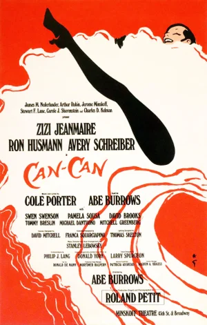 1980s Original Broadway Musical Poster, Can Can (Cole Porter)