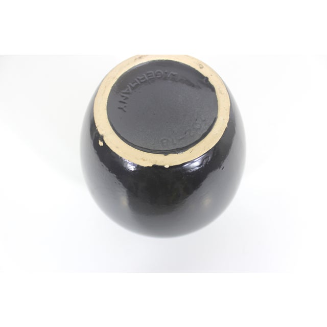 Black Ceramic Vase, W. Germany Scheurich Design, 202-18 Pottery MCM For Sale - Image 6 of 8