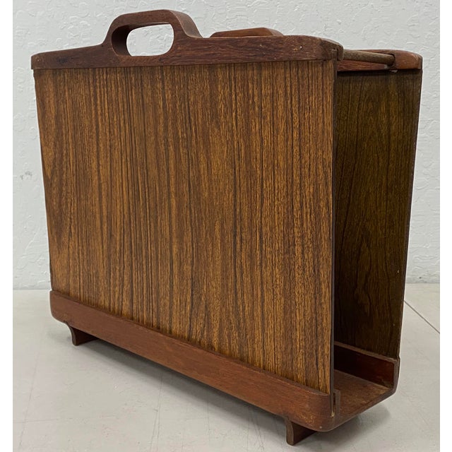1960s Ernest Sohn Siamese Teak Magazine Holder C.1960s For Sale - Image 5 of 9