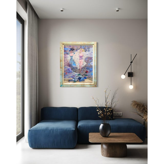 Giampaolo Talani "Fish in Love" Oil on Board, Figurative Nude With Fish, Tuscan Coastal Art, Italian Master Contemporary Art For Sale In Monterey, CA - Image 6 of 9