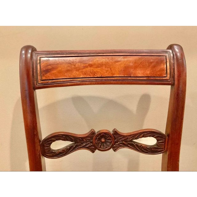 19th Century 19th Century Empire Style Mahogany Chairs- a Pair For Sale - Image 5 of 9