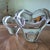 Elevate your tablescape or desk with this striking pair of 1970s Rosenthal Studio-Linie heavy crystal heart sculptures by...