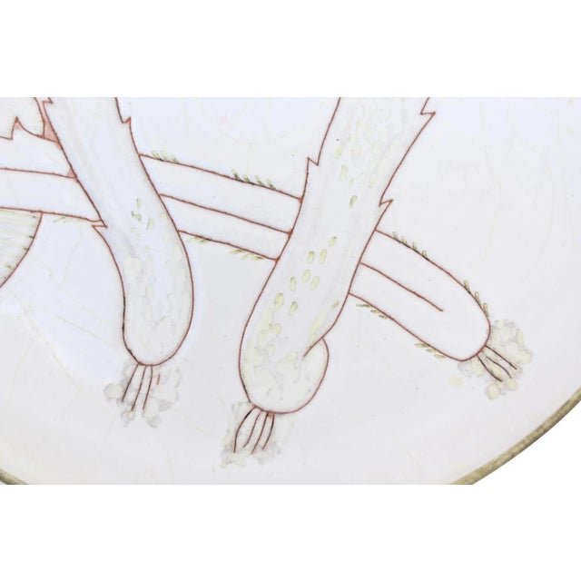 Mid-Century Modern 1960s Italian Made Mushroom Plates- Set of 2 For Sale - Image 3 of 8