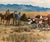 Vintage Western Pioneer Wagon Train Landscape Painting, Signed, Oregon Trail Americana. For Sale In Seattle - Image 6 of 10
