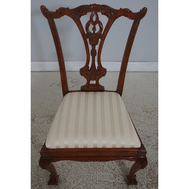 Chippendale Set of 8 Mahogany Chippendale Style Dining Chairs For Sale - Image 3 of 18