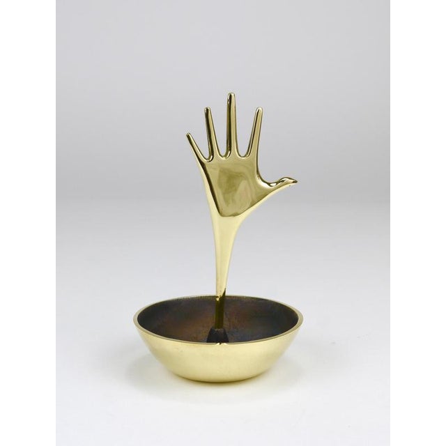 Brass Hand Catchall attributed to Carl Auböck, Vienna, Austria For Sale - Image 11 of 15