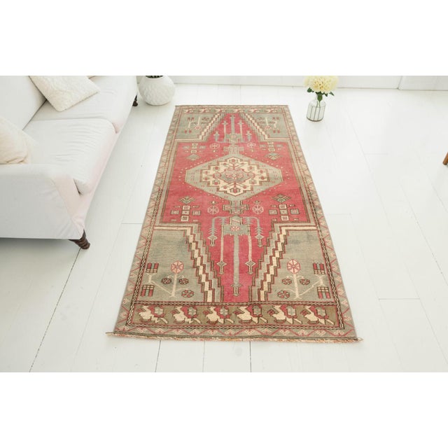 Red Oushak Antique Handknotted Rug For Sale - Image 8 of 11