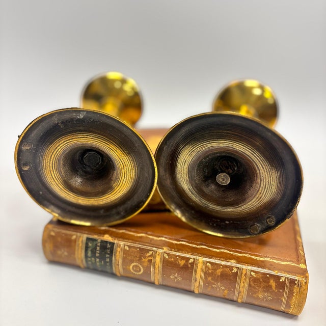 Pair of Victorian English Brass Chambersticks For Sale - Image 13 of 18