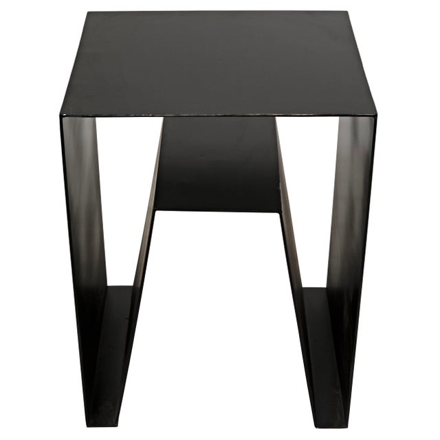Noir NOIR Quintin Side Table in Black Metal For Sale - Image 4 of 8