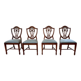 Dining Chairs Bernhardt Hepplewhite Shield Back Vintage For Sale
