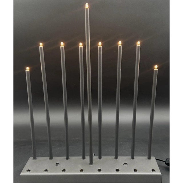 Vintage Swedish Svenska Danish Modernist Electric Light Elflugan Gray Metal For Sale - Image 14 of 17
