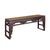 Chinese Vintage Brown Lacquer Square Ru Yi Motif Long Altar Console Table For Sale - Image 4 of 10