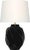 Transitional AERIN by Visual Comfort Signature Idalia 28" Sculpted Table Lamp in Raven Black with Linen Shade For Sale - Image 3 of 3