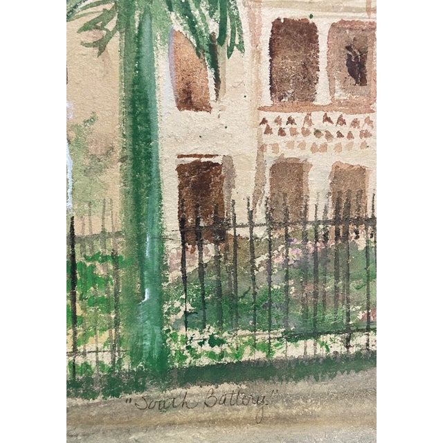 Traditional 1986 South Battery Charleston South Carolina Watercolor by Sherry Palombo For Sale - Image 3 of 6