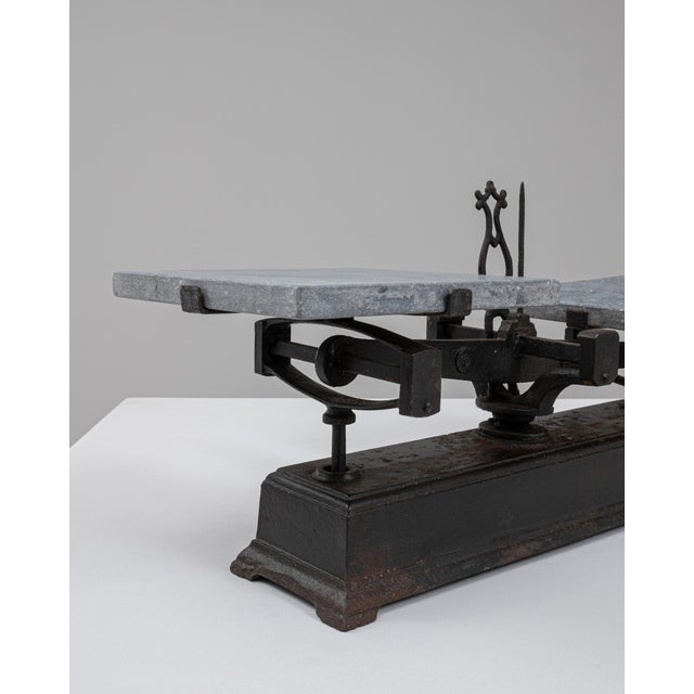 19th Century French Iron & Marble Scale For Sale - Image 4 of 18