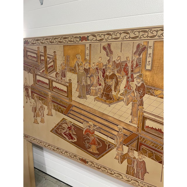 Late 20th Century Coromandel Panel Style King Headboard For Sale - Image 10 of 12