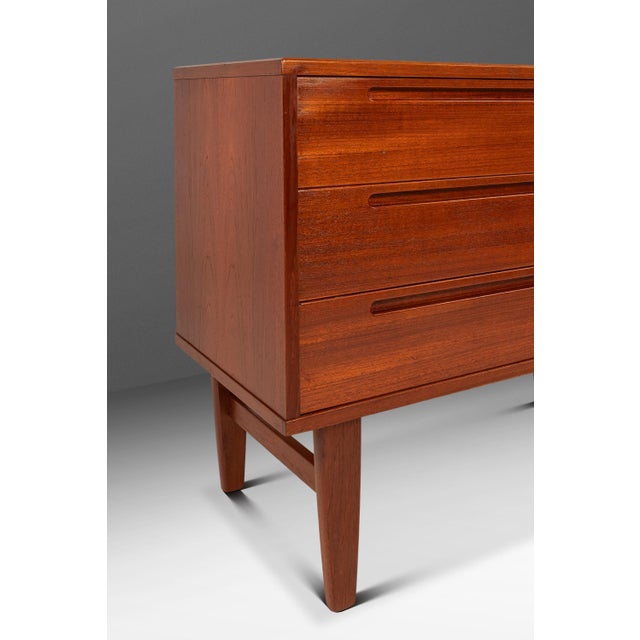 Danish Modern Three-Drawer Dresser in Teak by Nils Jonsson for Torring Møbelfabrik Produced by HJN Mobler, Denmark, C. 1960's For Sale - Image 15 of 18