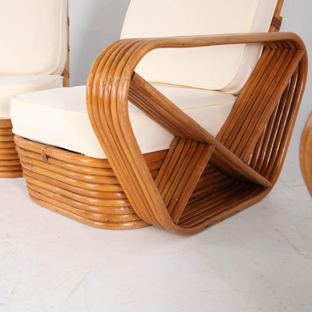 Rattan Living Room by Paul Frankl, 1970s, Set of 4 For Sale - Image 16 of 18